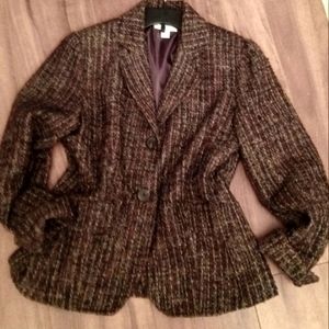 Coldwater Creek Multicolor Tweed Blazer